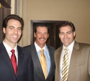 Rob Magnotti Comedian, Impressionist, Actor, with New York Yankee Great Ron Guidry and Al Magnotti at Hammerstein Ballroom in New York City