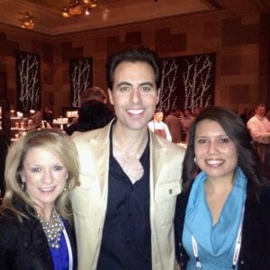 Rob Magnotti comedian impressionist actor with fans at corporate event